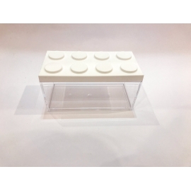 Contenitore Omada Brick Store in stile Lego colore White (bianco) capacità 1,5 L