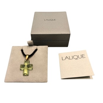 Pendente croce antinea verde Lalique