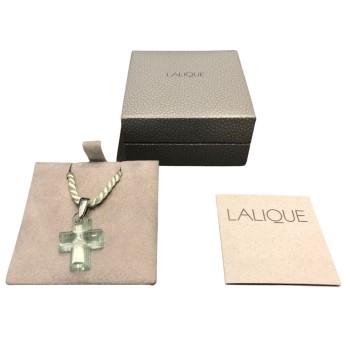 Pendente croce acquamarina Lalique