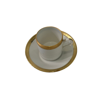 Tazzina da caffè con piattino Impero Volga filo oro Richard Ginori